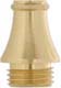 Pouring Spout,
standard 10-1mm thread,
fits HVM powder valve,
to fill powder measure,
solid brass, made in the USA.